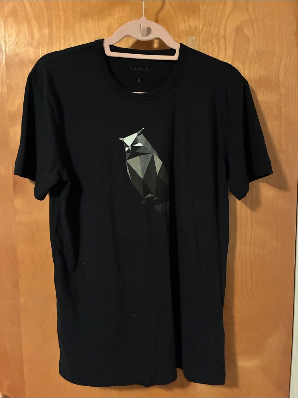 Tesla Black Graphic Men’s T-Shirt with White Logo S